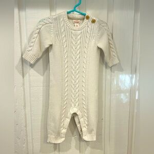 Cat & Jack Cream Cable Knit Kids Bodysuit